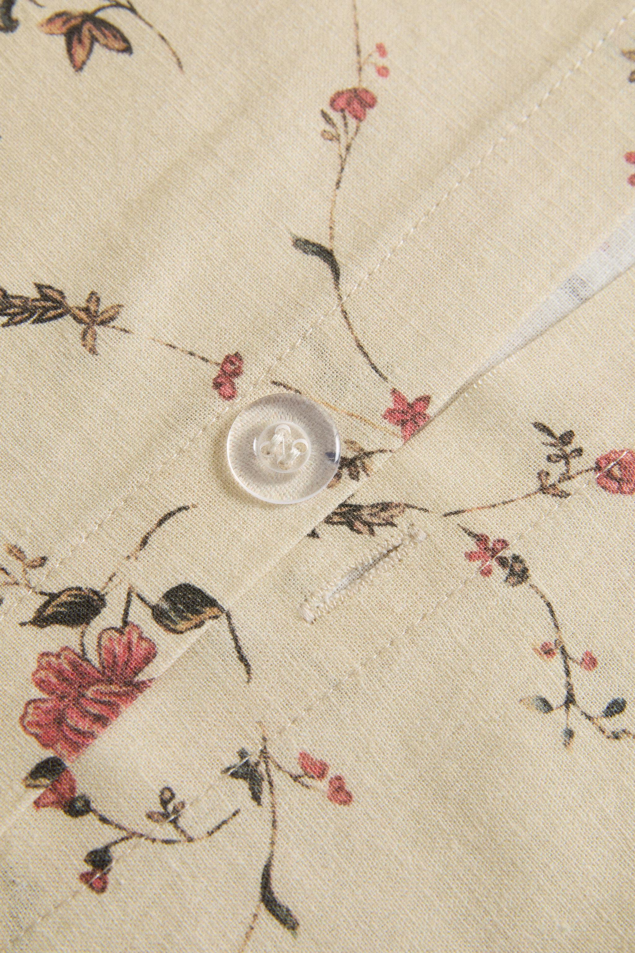 COTTON LINEN FLORAL DUVET COVER | KATHARINE POLE